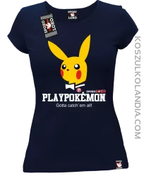 Play Pokemon - Koszulka damska granat