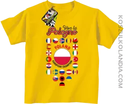 Vive la Pologne - Koszulka dziecięca żółta 