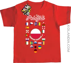 Vive la Pologne - Koszulka dziecięca czerwona 