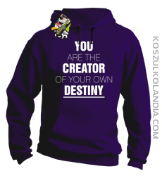 You are the CREATOR of your own DESTINY - Bluza z kapturem - Fioletowy