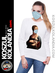Dama z gronostajem w masce w czasach pandemii koronawirusa- bluza damska STANDARD