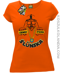 Ciemno strona Ślunska - koszulka damska pomarańczowa 