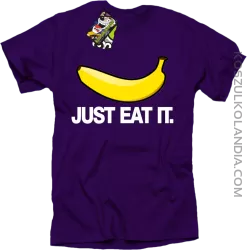 JUST EAT IT Banana - Koszulka męska fioletowa 