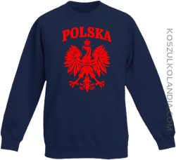 Polska - Bluza dziecięca standard bez kaptura granat