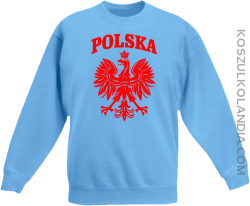 Polska - Bluza dziecięca standard bez kaptura błękit 