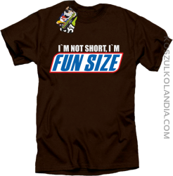 I`m not short i`m funsize fun size - Koszulka męska brąz
