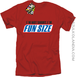 I`m not short i`m funsize fun size - Koszulka męska red