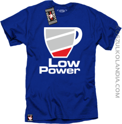 LOW POWER - koszulka męska  niebieska 