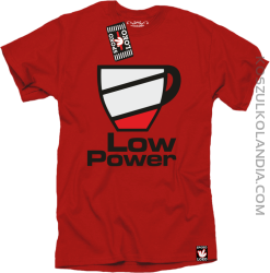 LOW POWER - koszulka męska czerwona 