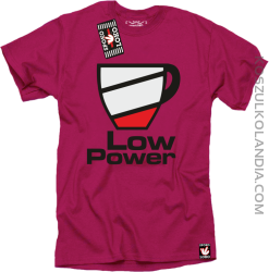 LOW POWER - koszulka męska fuchsia 