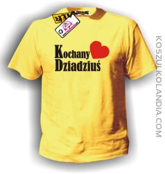 Koszulka męska KOCHANY DZIADZIUŚ żółta
