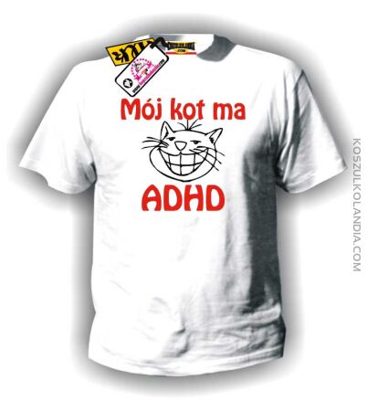Mój KOT ma ADHD - koszulka męska