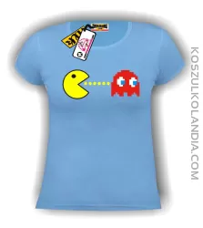 Pac-Man -koszulka damska błękitna
