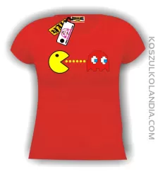 Pac-Man -koszulka damska czerwona