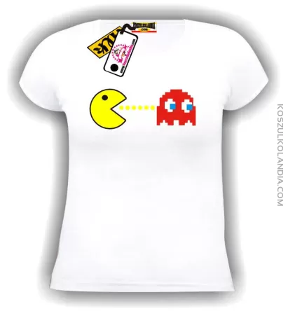Pac-Man -koszulka damska biała