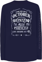 Legends were born in October Aged Perfectly - Longsleeve dziecięcy granat