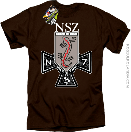 NSZ Narodowe Siły Zbrojne - Koszulka męska brąz 
