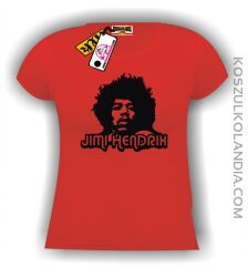 Jimi Hendrix koszulka damska czerwona
