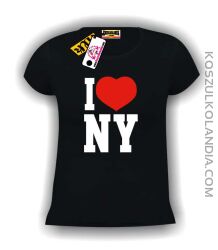 I love NY - koszulka damska czarna