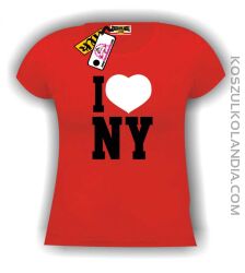 I love NY - koszulka damska czerwona