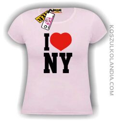 I love NY - koszulka damska różowa