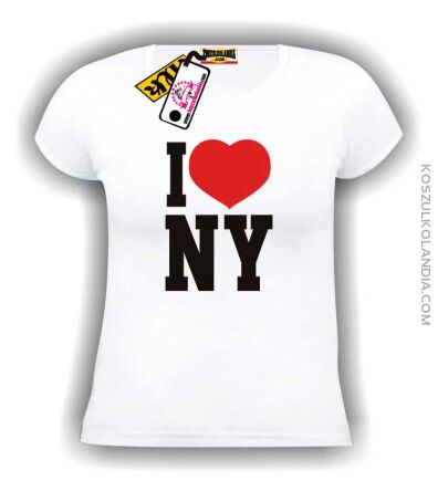 I love NY - koszulka damska biała