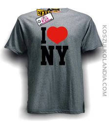 I love NY - koszulka męska melanż