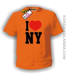 I love NY - koszulka męska pomarańczowa