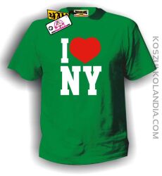 I love NY - koszulka męska zielona