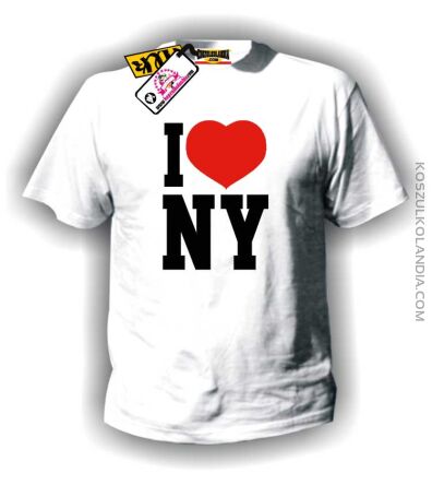 I love NY - koszulka męska biała