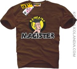 Zajefajny Magister - koszulka męska brąz