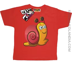 Ślimaczek Ścigaczek - koszulka dziecięca - czerwony