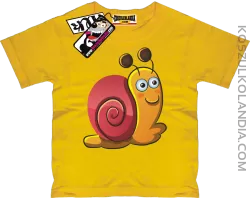 Ślimaczek Ścigaczek - koszulka dziecięca - żółty