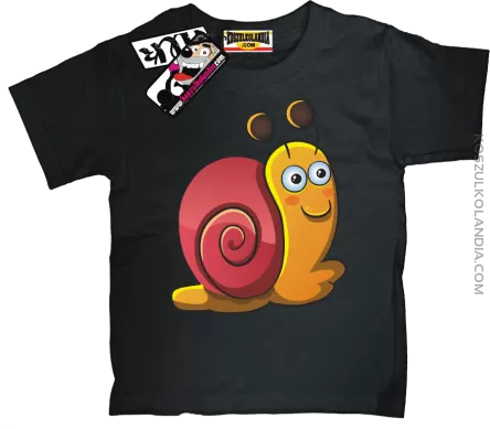 Ślimaczek Ścigaczek - koszulka dziecięca - czarny