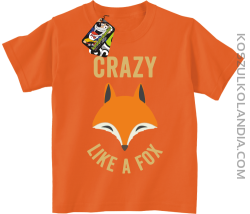 Crazy like a Fox - Koszulka dziecięca pomarańczowa 