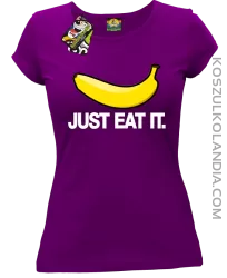 JUST EAT IT Banana - Koszulka damska fiolet 
