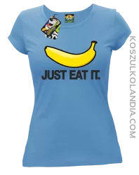 JUST EAT IT Banana - Koszulka damska błękitna 