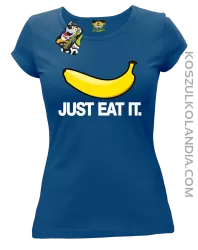 JUST EAT IT Banana - Koszulka damska niebieska 