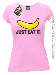 JUST EAT IT Banana - Koszulka damska jasny róż 