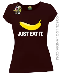 JUST EAT IT Banana - Koszulka damska brązowa 