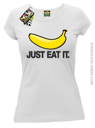 JUST EAT IT Banana - Koszulka damska biała 