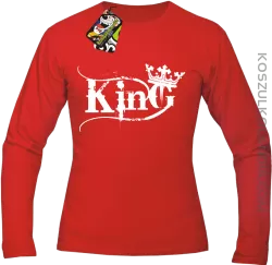 King Simple - Longsleeve męski czerwony 