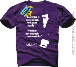 Bruce Lee Knowing - koszulka męska - fioletowy