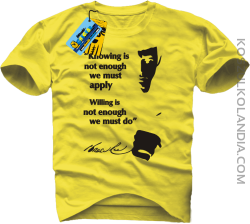 Bruce Lee Knowing - koszulka męska - żółty