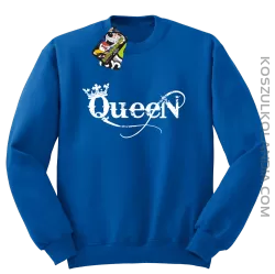 Queen Simple - Bluza standard bez kaptura niebieska 