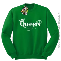 Queen Simple - Bluza standard bez kaptura zielona 