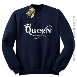 Queen Simple - Bluza standard bez kaptura granat