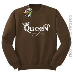 Queen Simple - Bluza standard bez kaptura brąz 