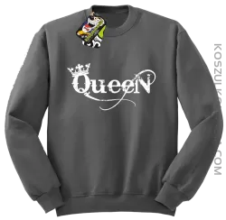 Queen Simple - Bluza standard bez kaptura szara