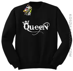 Queen Simple - Bluza standard bez kaptura czarna 